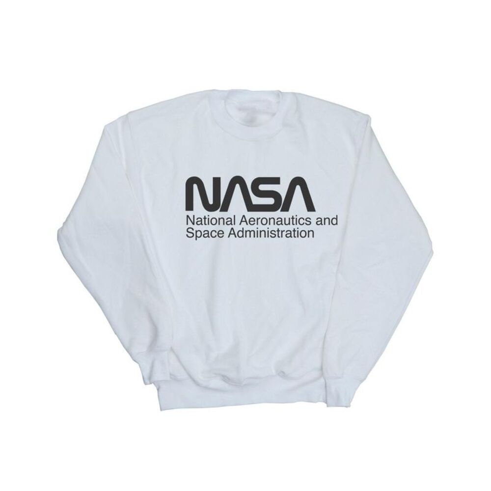 NASA Mens Logo One Tone Sweatshirt / White